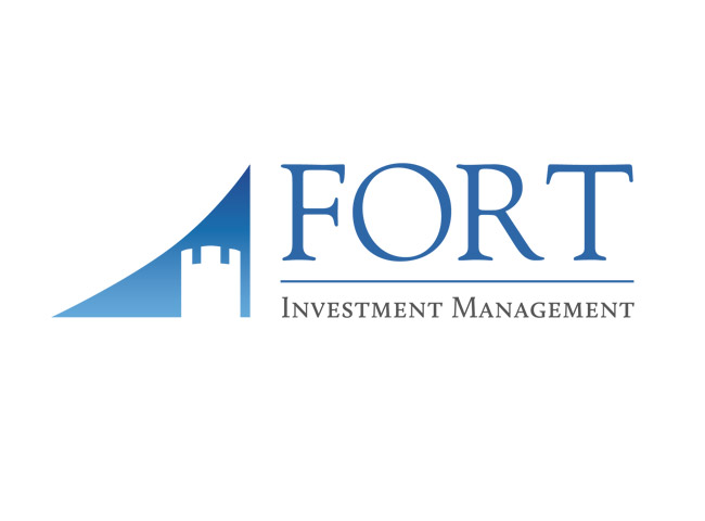 hedge fund logo with crenelated tower icon 