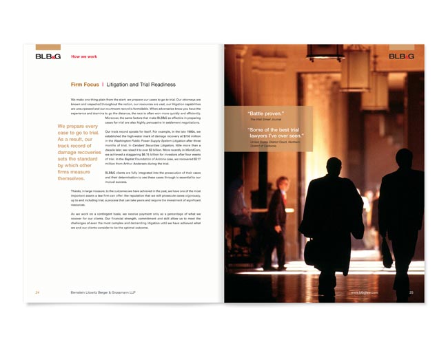 Bernstein Litowitz firm brochure spread