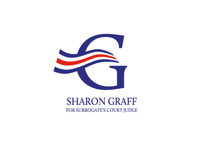 political logo with big G and flag shape